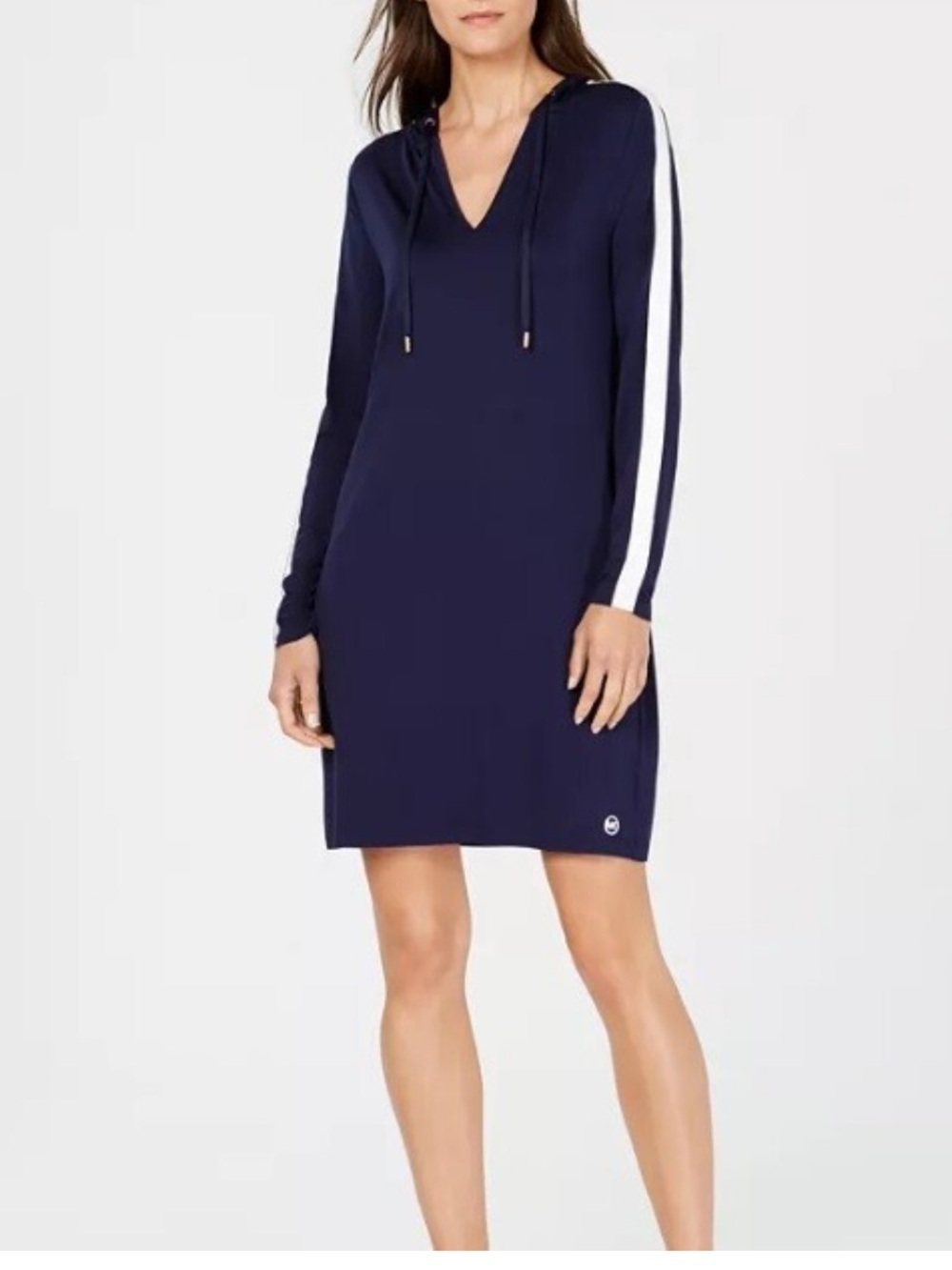 Michael Kors Logo Long Sleeve Hoodie Dress